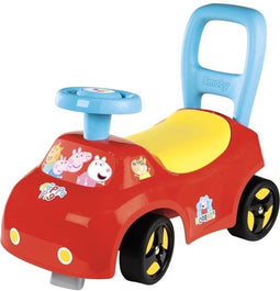 Smoby - 2 in 1 kinderautodrager - Peppa Pig - Doos onder het zadel + claxon - Vanaf 10 maanden - Made in France