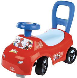 Smoby - 2 in 1 kinderautodrager - Spidey - Doos onder het zadel + claxon - Vanaf 10 maanden - Made in France
