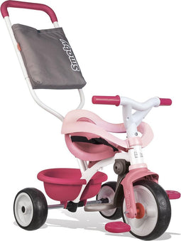 Smoby Be Move Confort Roze - Driewieler met duwstang