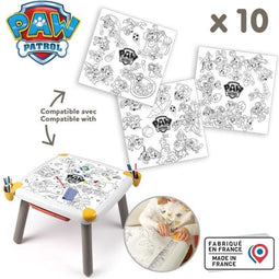 Smoby - Navulkleurplaten voor de creatieve kindertafel - 10 Paw Patrol kleurplaten