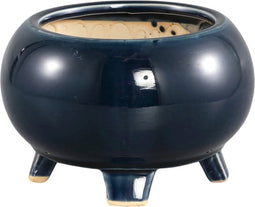 PTMD Moxxi Bloempot - 16,5 x 16,5 x 11,5 cm - Keramiek - Blauw