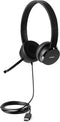 Lenovo 100 - Stereo USB-headset - Draaibare microfoon - Zwart