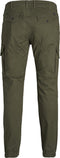 JACK&JONES PLUS JPSTPAUL JJFLAKE CARGO BROEK - Gulp met rits - Normale rise - Olijf (W42 X L32)