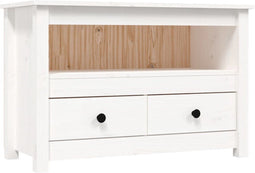 vidaXL - Tv-meubel - 79x35x52 - cm - massief - grenenhout - wit