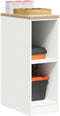 vidaXL - Garagekast - 30x51x85 - cm - massief - grenenhout - wit