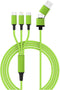 Smrter USB-laadkabel USB 2.0 Apple Lightning stekker, USB-A stekker, USB-C stekker, USB-micro-B stekker 1.20 m Groen Me