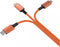 Smrter USB-laadkabel USB 2.0 Apple Lightning stekker, USB-A stekker, USB-C stekker, USB-micro-B stekker 1.20 m Oranje M