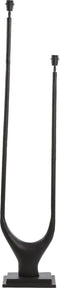 Light & Living Vloerlamp Gavi - 2-Lamps - Mat Zwart - excl. kap