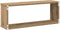 vidaXL - Wandschappen - kubus - 2 - st - 60x15x23 - cm - hout - artisanaal - eiken