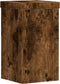 vidaXL - Plantenstandaards - 2 - st - 10x10x18 - cm - bewerkt - hout - gerookt - eiken