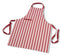KOOK Schort Streep - Rood - 70x90 cm