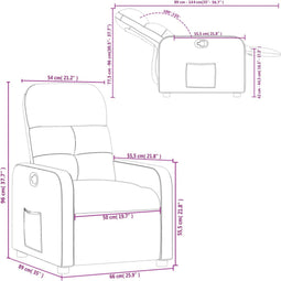 Fauteuil verstelbaar stof donkergrijs