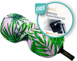 SMUG 3D Slaapmasker met Roze Oordopjes - 100% Verduisterend - Ergonomisch Oogmasker - Palm Print