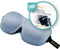 SMUG 3D Slaapmasker met Roze Oordopjes - 100% Verduisterend - Ergonomisch Oogmasker - Grijs