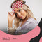 SMUG 3D Slaapmasker met Roze Oordopjes - 100% Verduisterend - Ergonomisch Oogmasker - Candy Cane Print