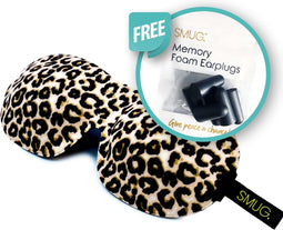 SMUG 3D Slaapmasker met Zwarte Oordopjes - 100% Verduisterend - Ergonomisch Oogmasker - Animal Print