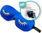 SMUG 3D Slaapmasker met Zwarte Oordopjes - 100% Verduisterend - Ergonomisch Oogmasker - Wink Print, Blauw