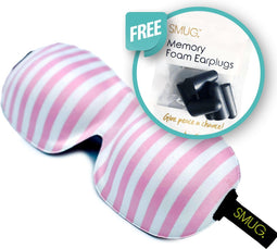 SMUG 3D Slaapmasker met Zwarte Oordopjes - 100% Verduisterend - Ergonomisch Oogmasker - Candy Shop Print