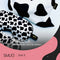 SMUG 3D Slaapmasker met Zwarte Oordopjes - 100% Verduisterend - Ergonomisch Oogmasker - Cow Print