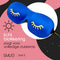 SMUG 3D Slaapmasker met Zwarte Oordopjes - 100% Verduisterend - Ergonomisch Oogmasker - Wink Print, Blauw