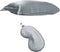 SMUG Satijnen Kussensloop en Slaapmasker Set - 47 x74cm Anti Allergeen Pillow Case - Geschenkset voor Vrouwen - Grijs