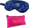 SMUG Slaapmasker met Opbergzakje - 100% Verduisterend - Verstelbaar Oogmasker in Satijn - Blue Celestial