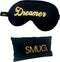 SMUG Slaapmasker met Opbergzakje - 100% Verduisterend - Verstelbaar Oogmasker in Satijn - Dreamer Print
