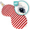 SMUG Slaapmasker met Zwarte Oordopjes - 100% Verduisterend - Verstelbaar Oogmasker in Satijn - Candy Cane Print