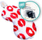 SMUG Slaapmasker met Zwarte Oordopjes - 100% Verduisterend - Verstelbaar Oogmasker in Satijn - Kiss Print