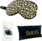 SMUG Slaapmasker met Zwarte Oordopjes - 100% Verduisterend - Verstelbaar Oogmasker in Satijn - Animal Print