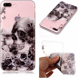 Softcase schedel hoes Geschikt voor iPhone 7 Plus / 8 Plus