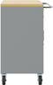 vidaXL - Gereedschapskast - met - Wielen - en - Slot - Zwart - 75x45x85 - cm - Staal
