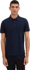 TOM TAILOR structured polo - Heren Poloshirt - Katoen - Maat L - Kleur sky captain blue