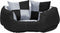 vidaXL - Hondenkussen - omkeerbaar - en - wasbaar - 65x50x20 - cm - grijs - en - zwart
