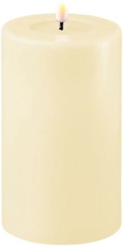 Deluxe Homeart - stompkaars - LED - lijken net op echte kaarsen - crème - 7.5 cm doorsnede en 12.5 cm lang