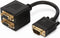 Digitus AK-310400-002-S VGA-kabel VGA Y-kabel VGA-stekker 15-polig, VGA-bus 15-polig, VGA-bus 15-polig 0.20 m Zwart