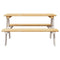 Kindertafel met banken IRUN 90x79,5x50cm massief hout wit