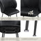 tectake® Luana - Barkrukken - Fluwelen bekleding - Ergonomisch design - Zwart (set van 2)