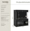 tectake® Leora - Elektrische Haard - 900W & 1800W - Vrijstaand - 3D Vlameffect
