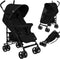 Lionelo Elia - Buggy - Lichte 7kg - Verstelbare rugleuning - Zwart