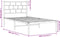 vidaXL - Bedframe - met - hoofdbord - metaal - wit - 100x190 - cm