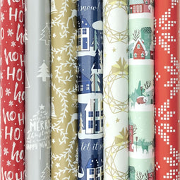 Benza K15 - Kerst cadeaupapier - 7 rollen van 500 x 70 cm - Multikleur (7 stuks)