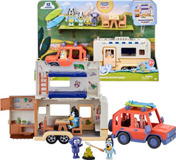 BLUEY - Bluey's 4WD Auto en Kampeeravonturen Deluxe Speelset - 12 onderdelen (3 stuks)
