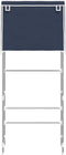 vidaXL - Opbergrek - voor - boven - wasmachine - 2-laags - 71x29,5x170,5 - cm - blauw
