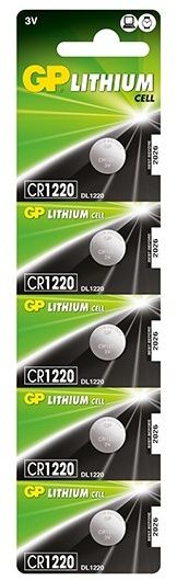GP CR1220 - Knoopcelbatterij - Lithium 3V - 12 mm