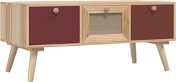 vidaXL - Salontafel - met - lades - 80x40x35,5 - cm - bewerkt - hout