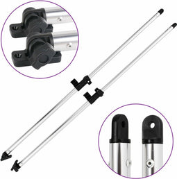 vidaXL Biminitop steunpalen 2 st aluminium