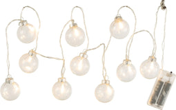 J-Line Slinger 10 Ballen+ Led Effen Glas Transparent - Tuinverlichting 165.00 x 4.50 x 4.50 cm