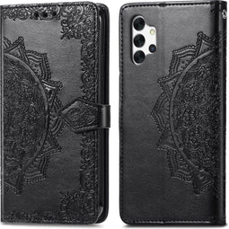 imoshion Hoesje Geschikt voor Samsung Galaxy A32 (4G) Hoesje Met Pasjeshouder - imoshion Mandala Bookcase - Zwart