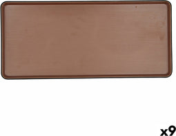 Snackdienblad Bidasoa Gio 31,5 x 14,5 cm Bruin Plastic 9 Stuks